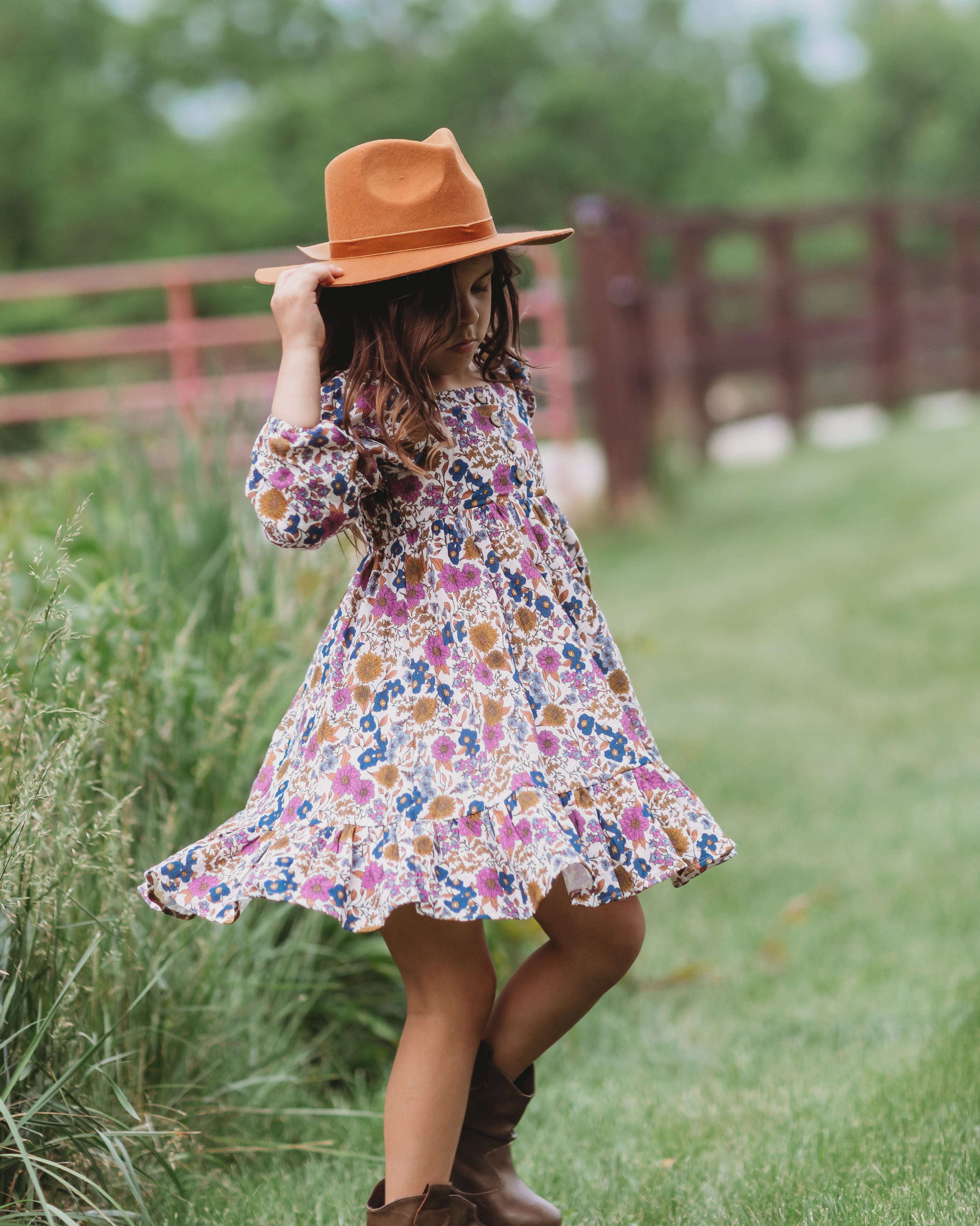 Puff Sleeve Gauze Dress - Violet Fields