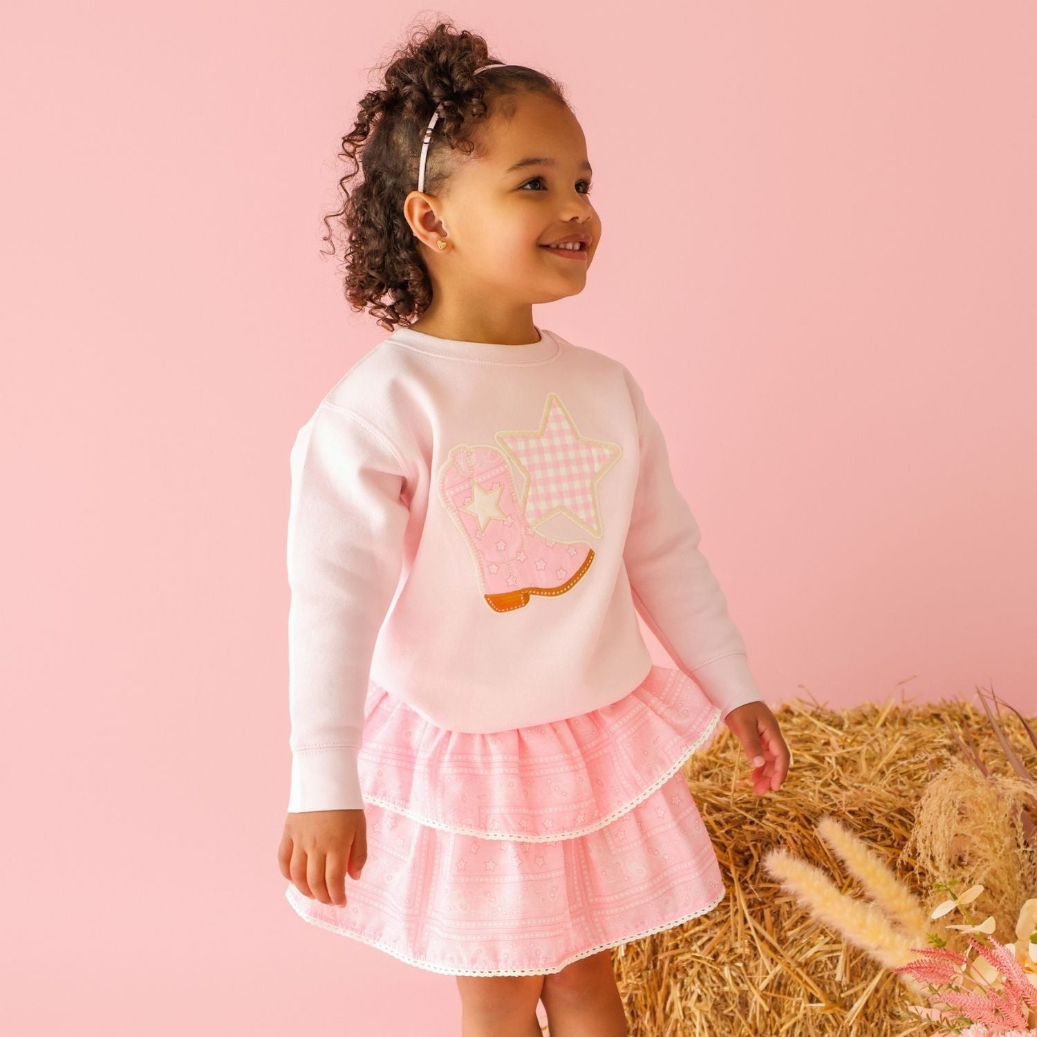 Sweet Wink Sweatshirt - Bandana Cowgirl Patch