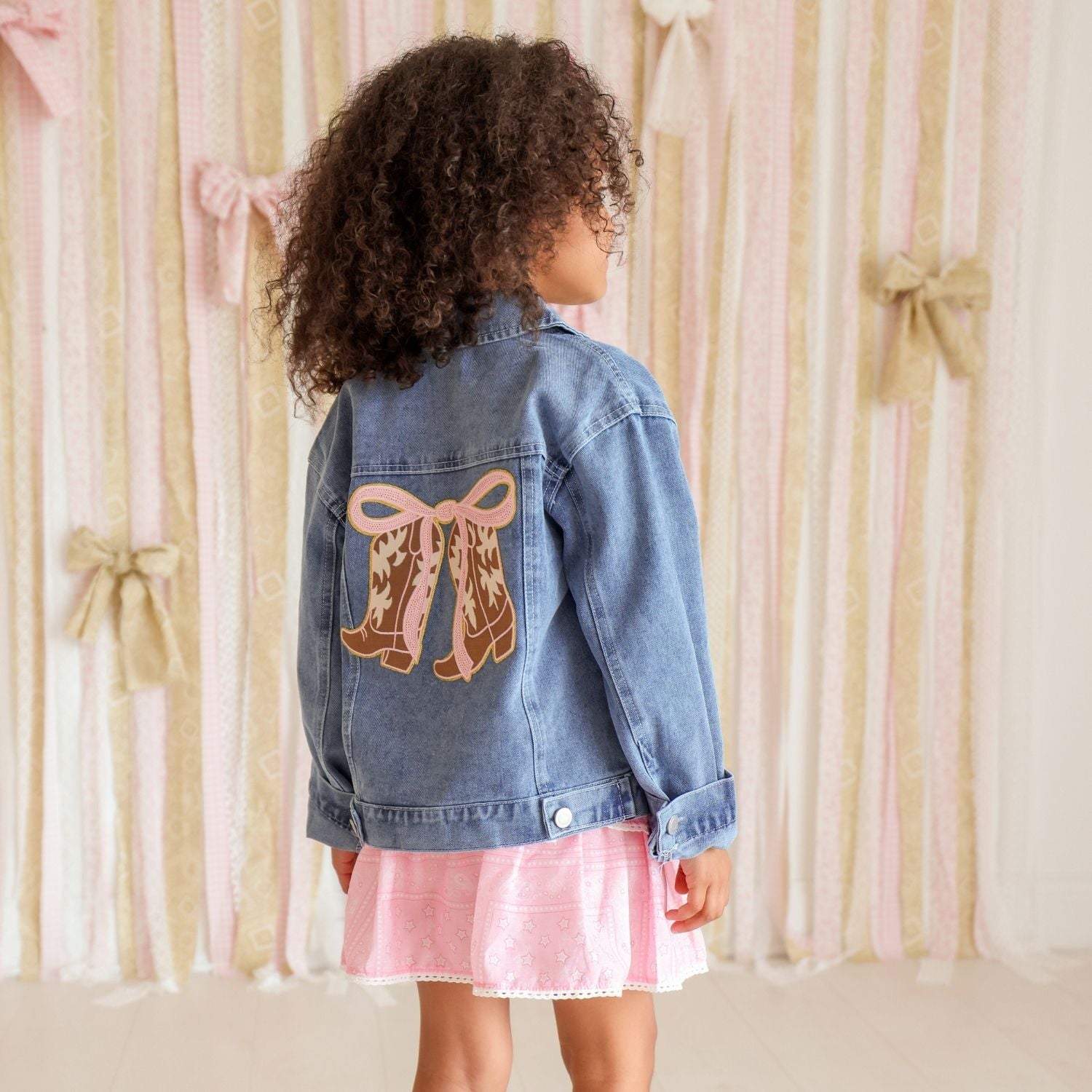 Sweet Wink Denim Jacket - Cowgirl Cutie Patch