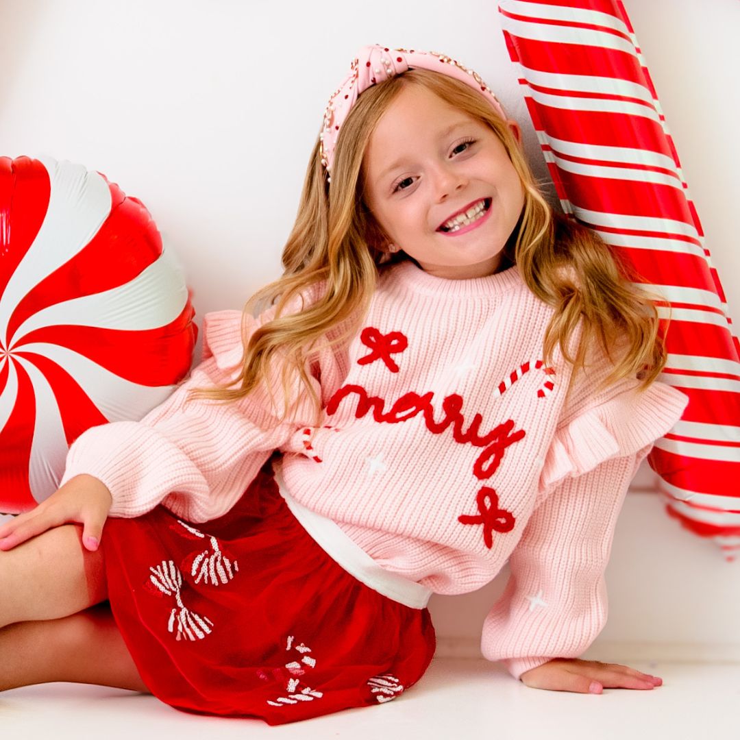 Sweet Wink Knit Sweater - Coquette Merry Christmas