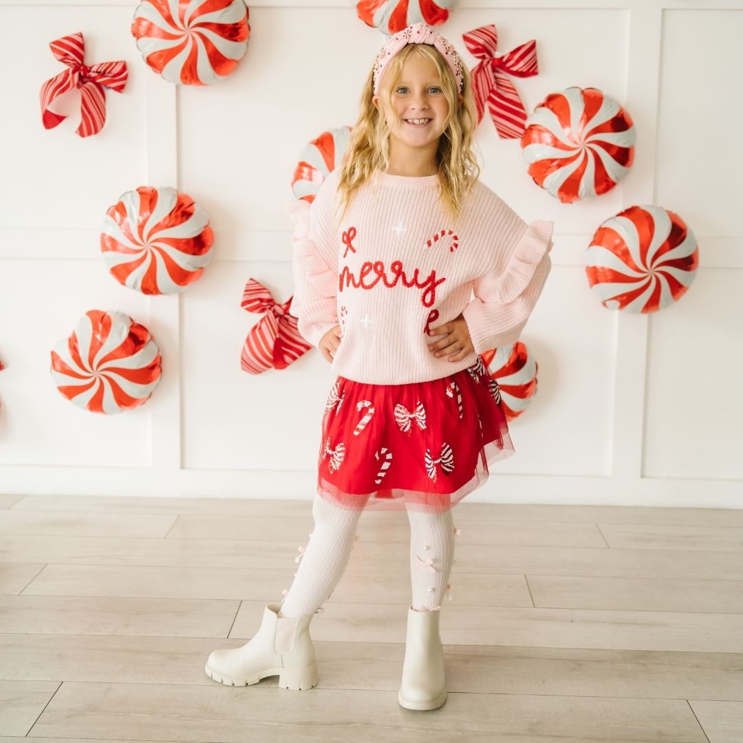 Sweet Wink Knit Sweater - Coquette Merry Christmas