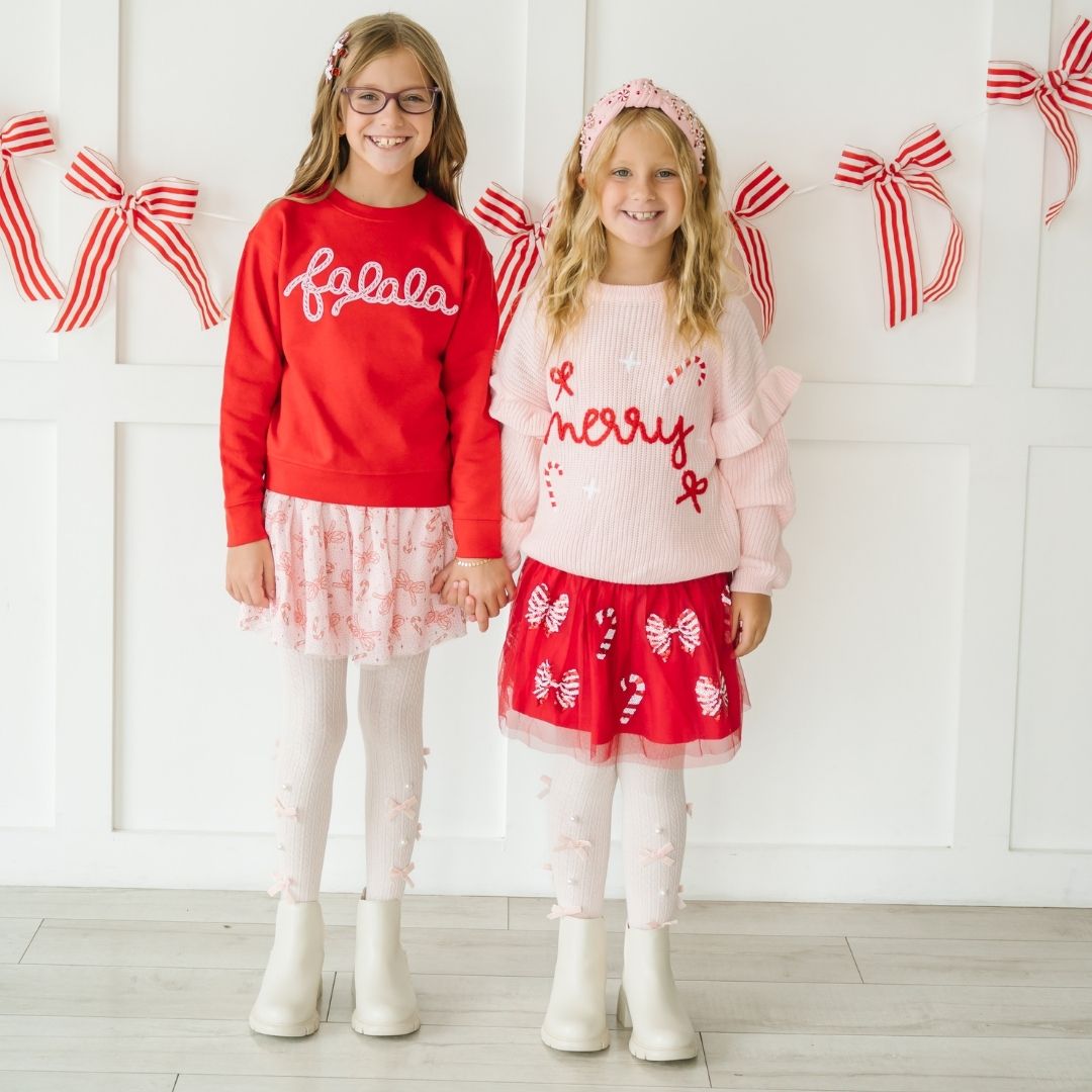 Sweet Wink Tutu - Candy Cane Coquette Sequin