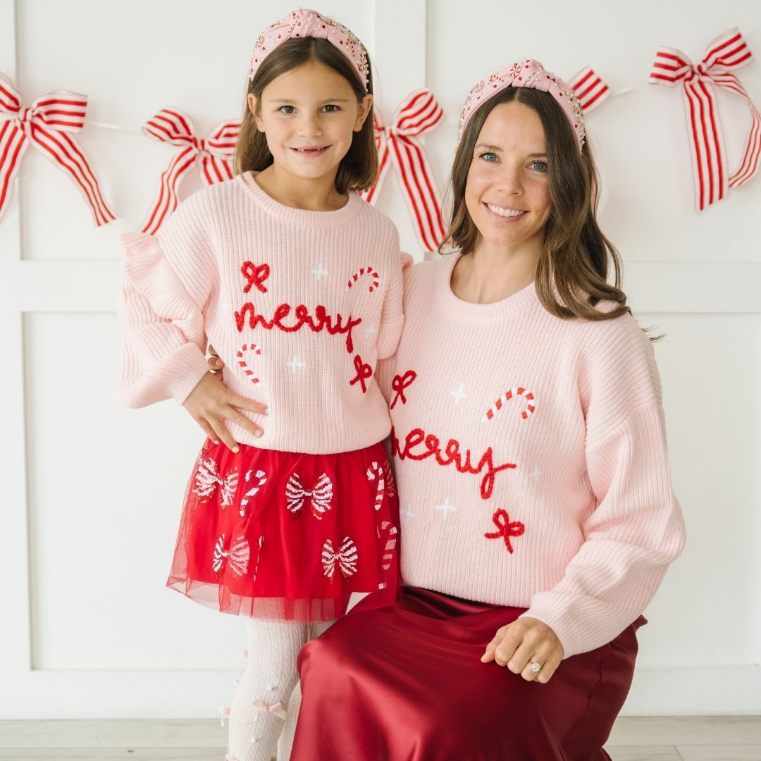 Sweet Wink Knit Sweater - Coquette Merry Christmas