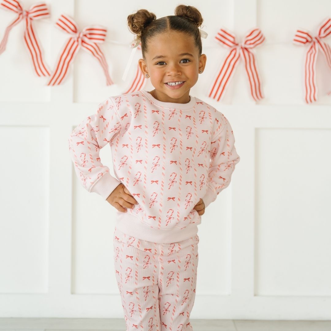 Sweet Wink Sweatshirt- Candy Cane Lane Christmas