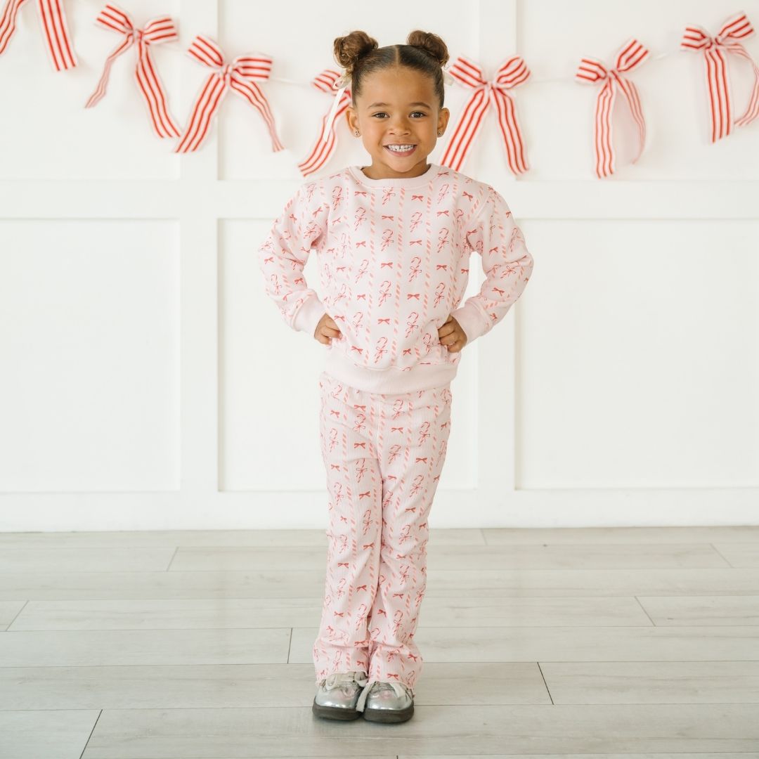 Sweet Wink Sweatshirt- Candy Cane Lane Christmas