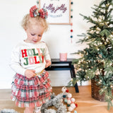 Sweet Wink Hair Clip - Christmas Plaid