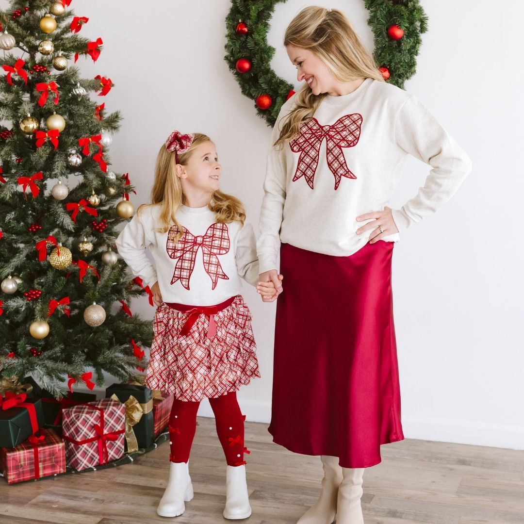 Sweet Wink Tutu - Christmas Plaid Bow