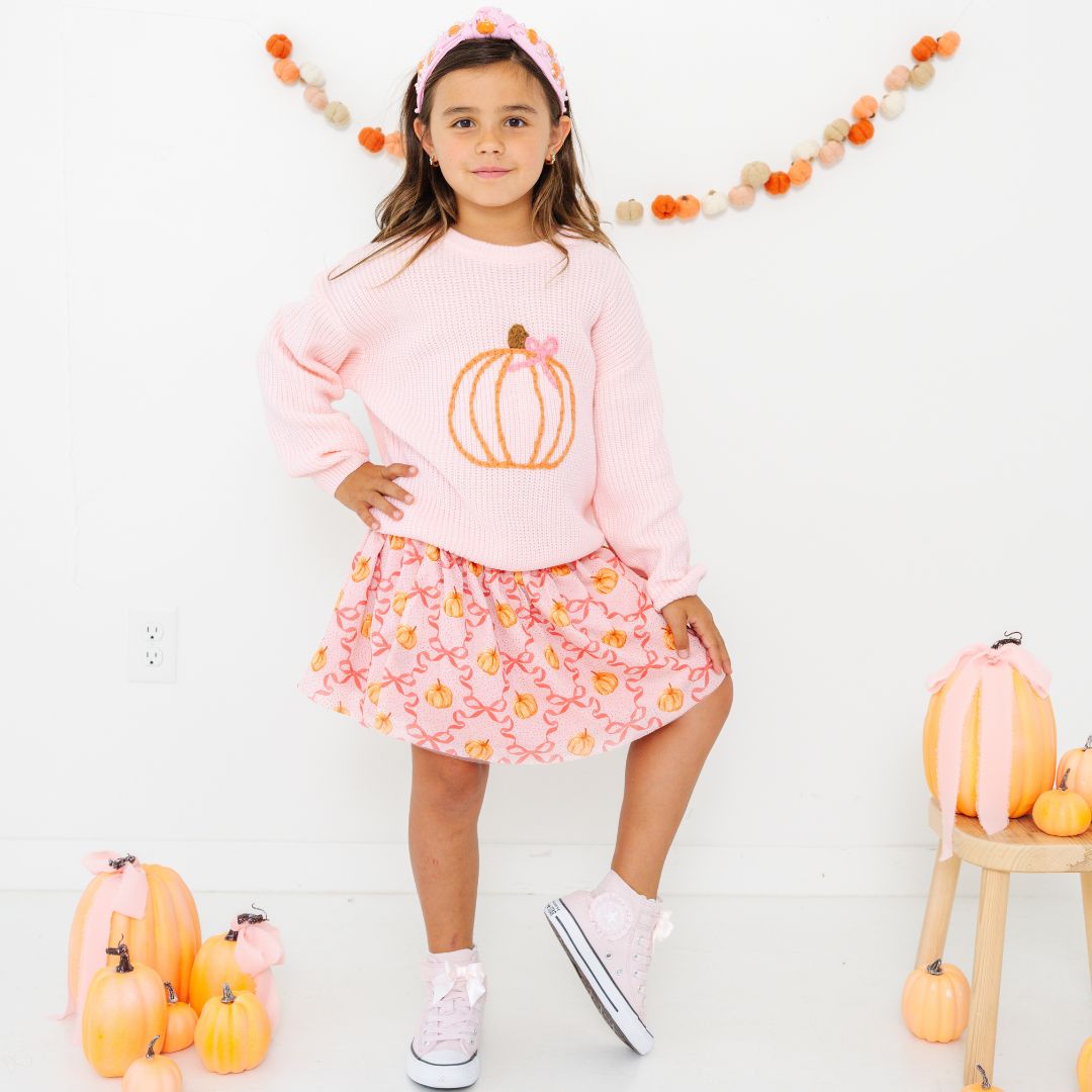 Sweet Wink Sweater - Coquette Pumpkin Knit