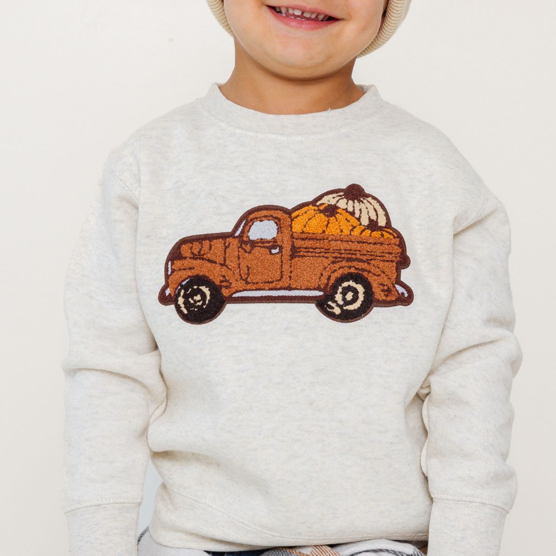 Sweet Wink Sweater - Fall Truck Patch