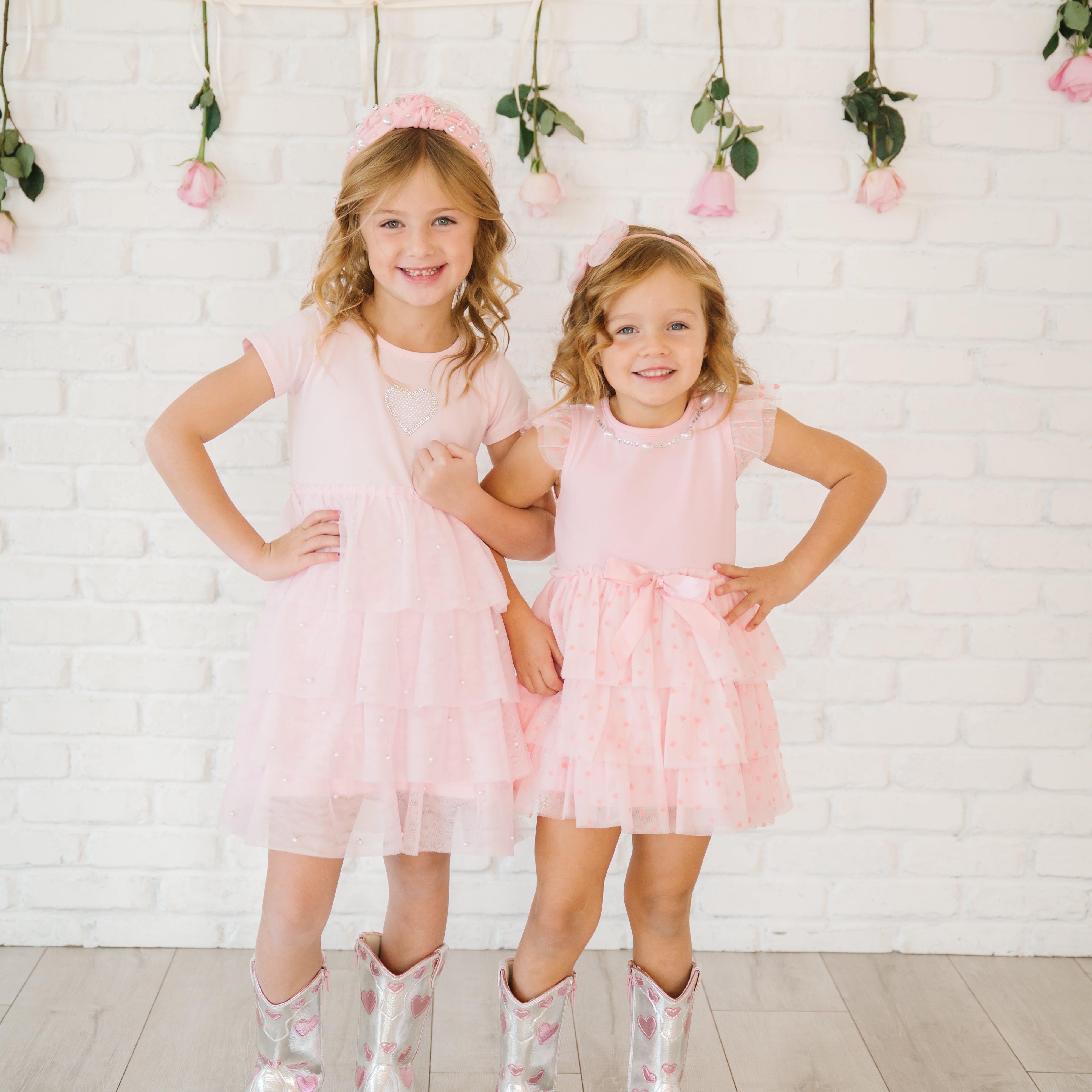 Sweet Wink Tiered Tutu Dress - Pearl Heart