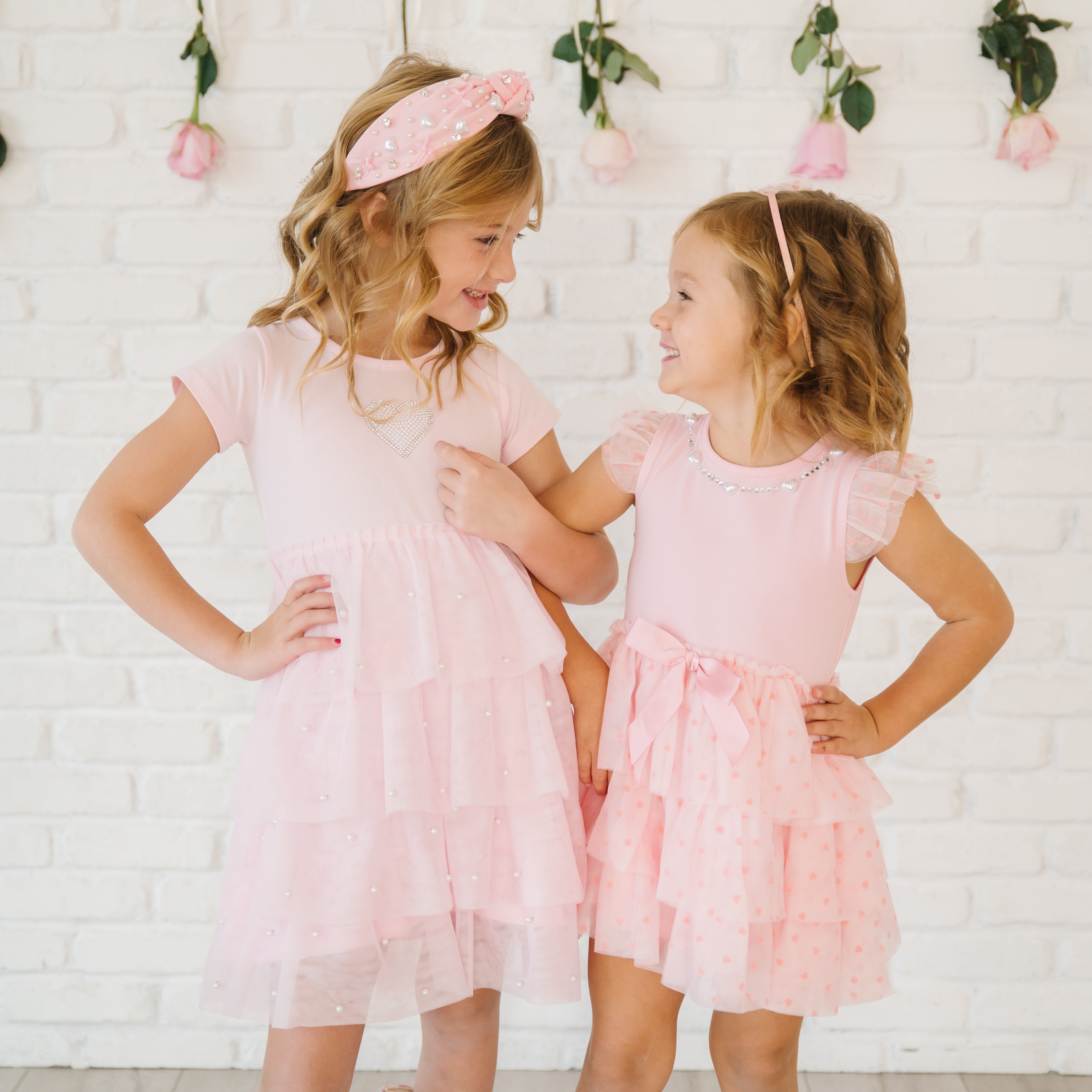 Sweet Wink Tiered Tutu Dress - Pearl Heart