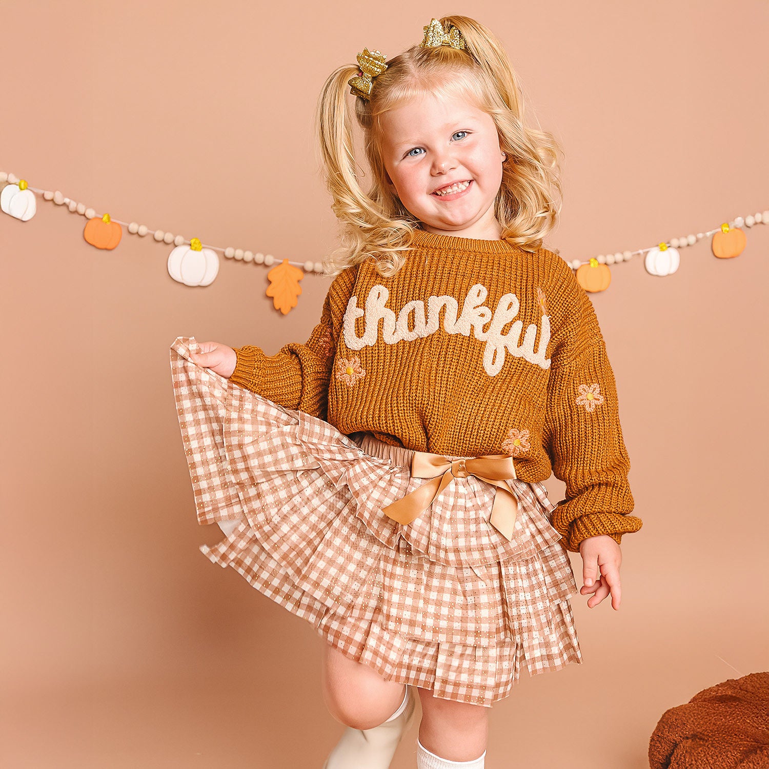 Sweet Wink Sweater - Thankful Thanksgiving Knit
