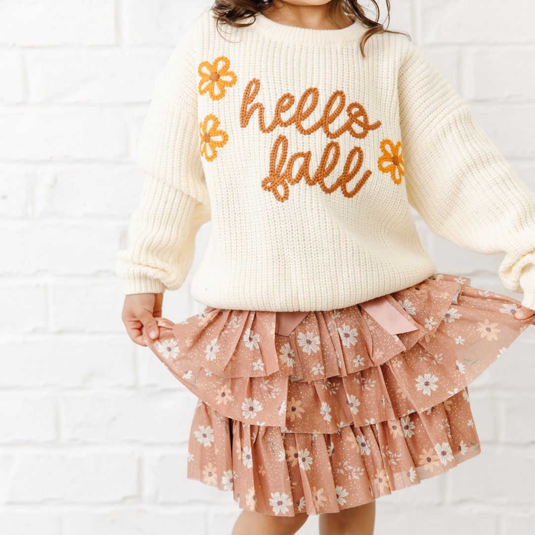 Sweet Wink Tutu - Ditsy Fall Floral Tiered