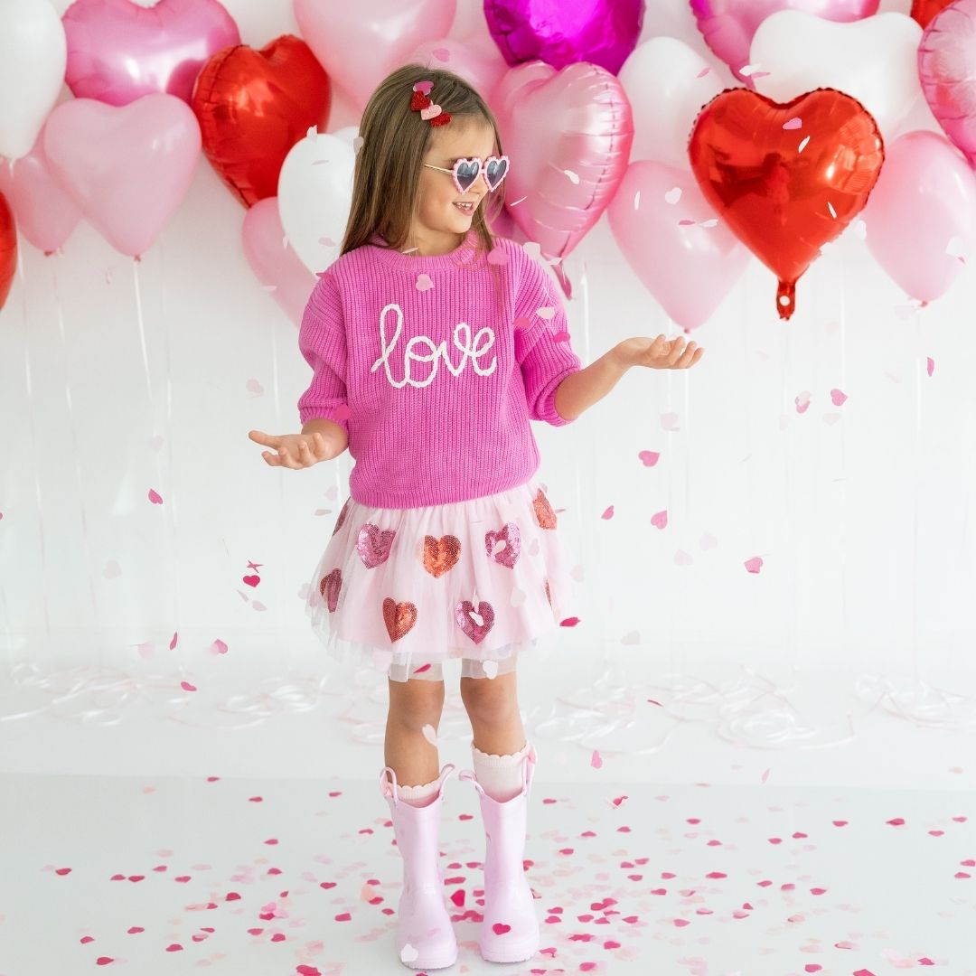 Sweet Wink Sequin Heart Tutu