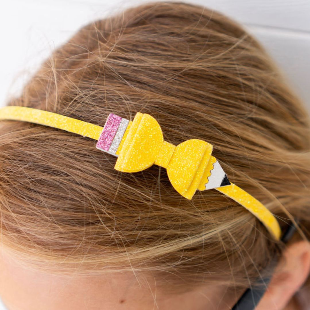 Sweet Wink Headband - Pencil Bow