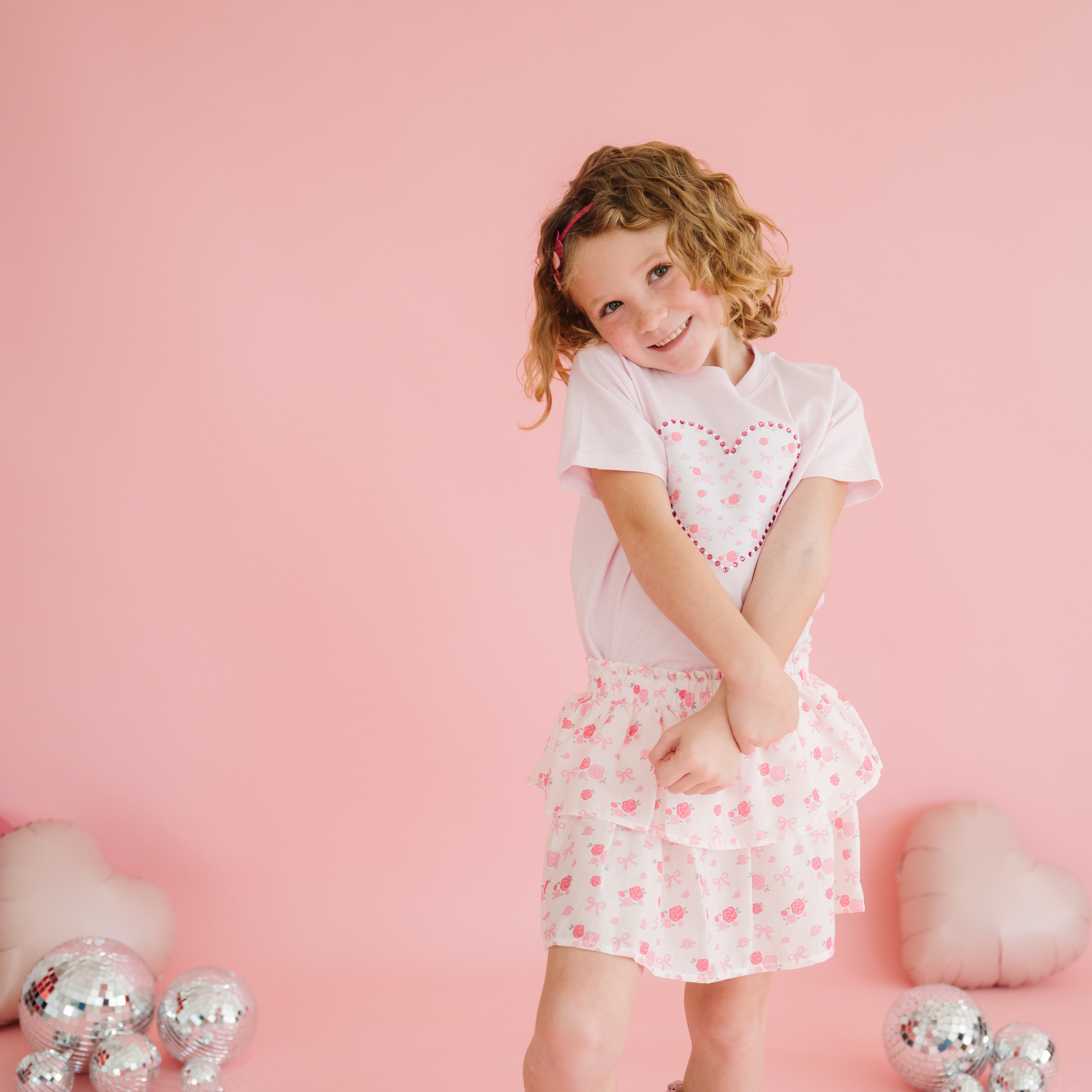 Sweet Wink Skort - Dainty Rose