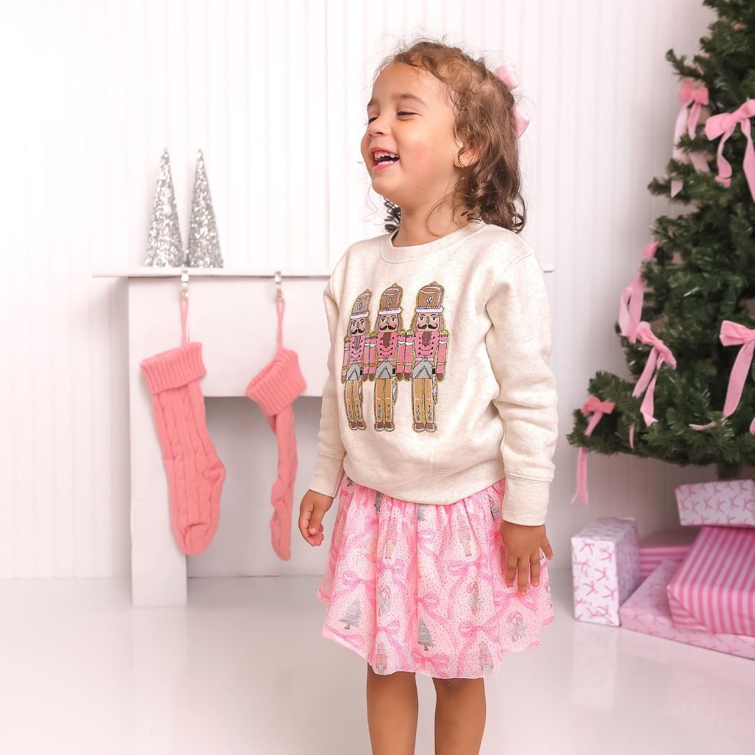 Sweet Wink Sweatshirt - Pastel Nutcracker Patch