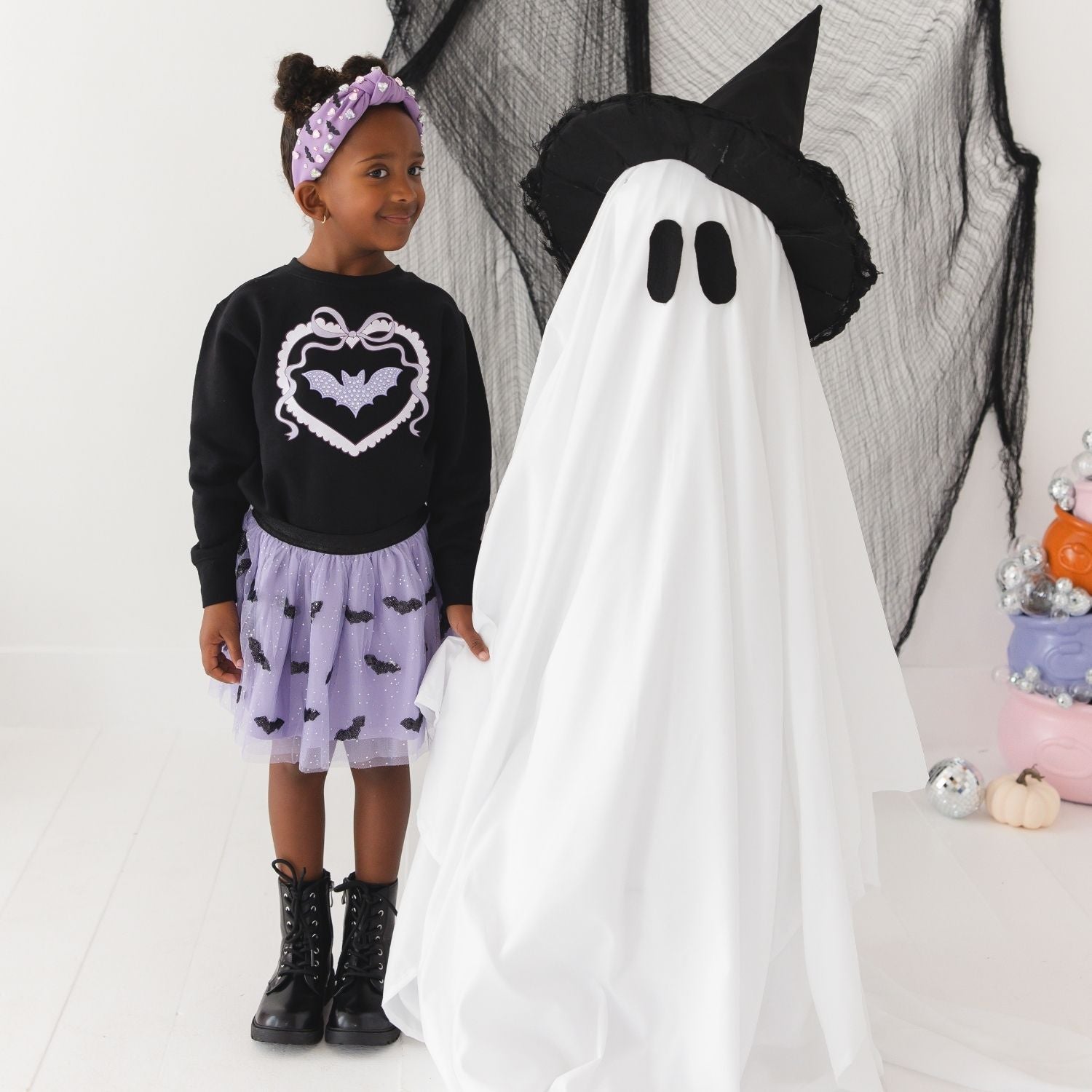 Sweet Wink Sequin Bat Halloween Tutu