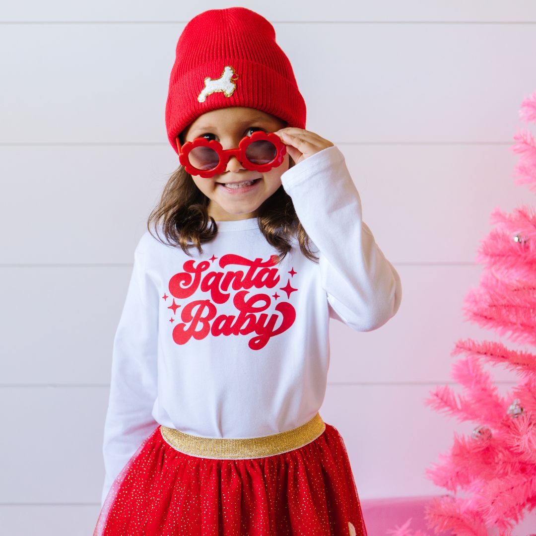 Santa Baby Long Sleeve Shirt - White