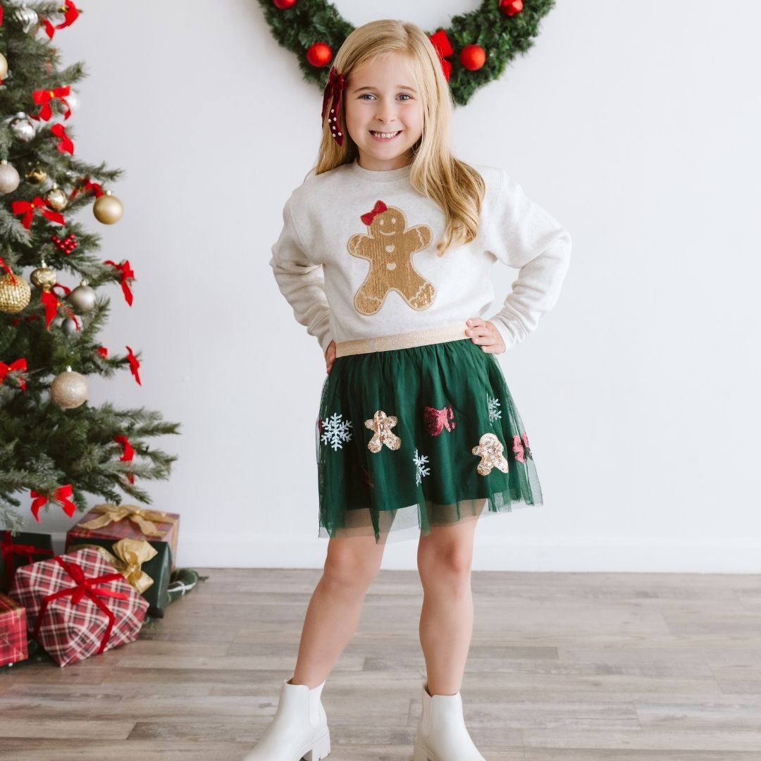 Sweet Wink Tutu - Gingerbread Sequin Joy