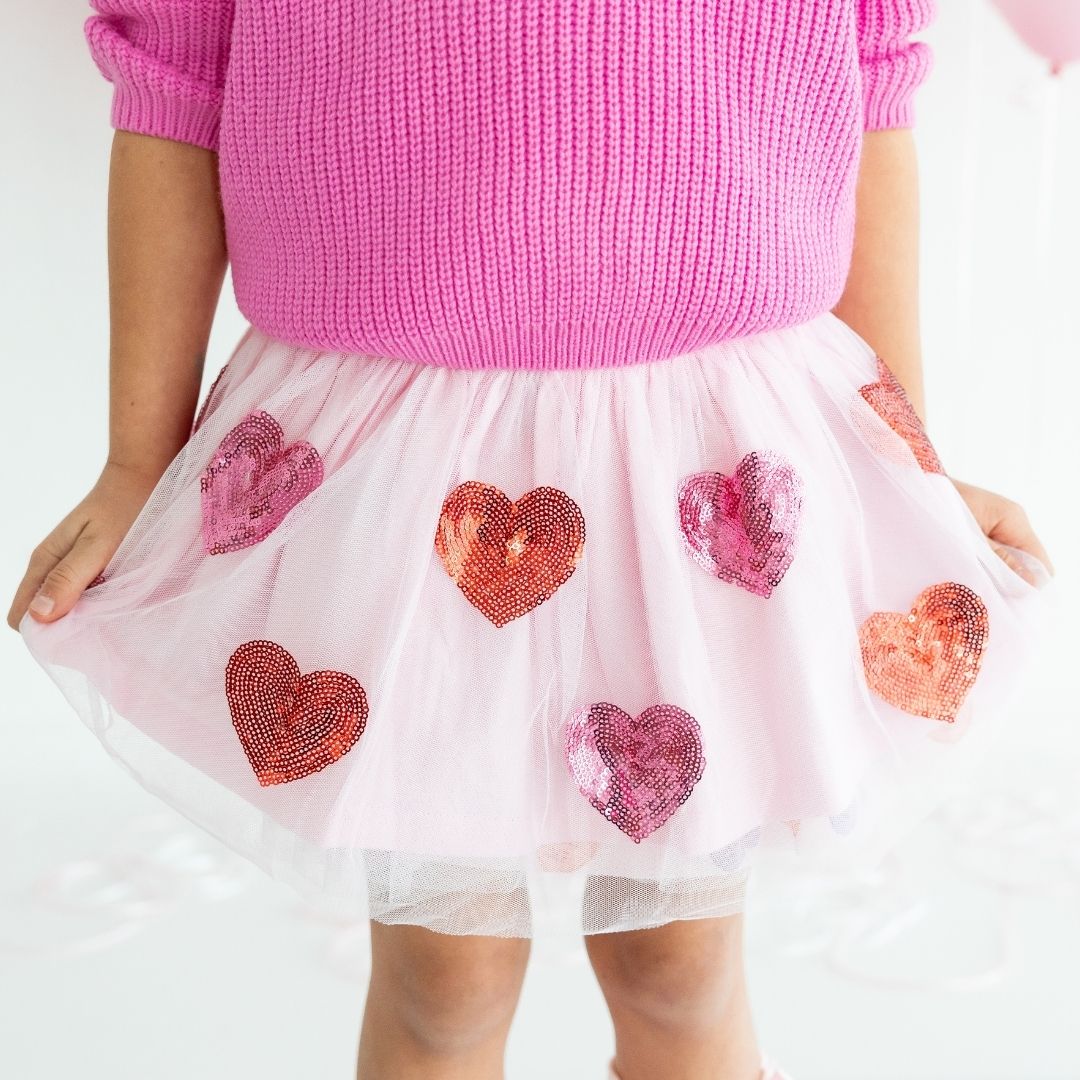 Sweet Wink Sequin Heart Tutu