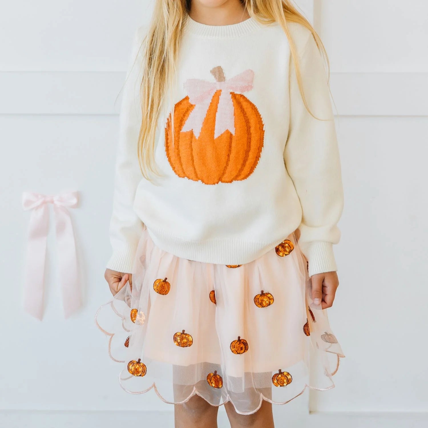 Sweet Wink Pumpkin Sequin Scallop Tutu