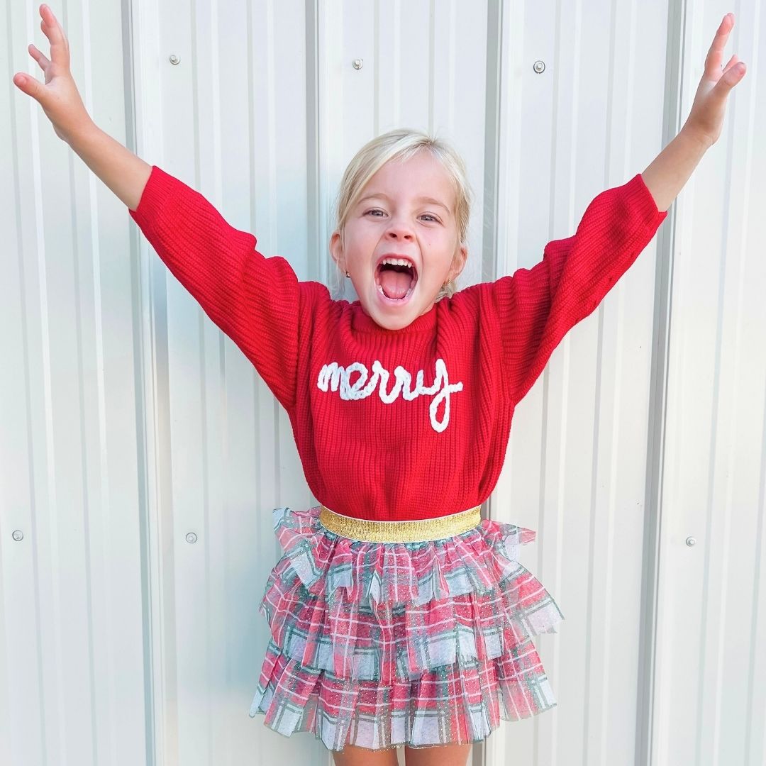 Sweet Wink Tiered Tutu - Christmas Plaid