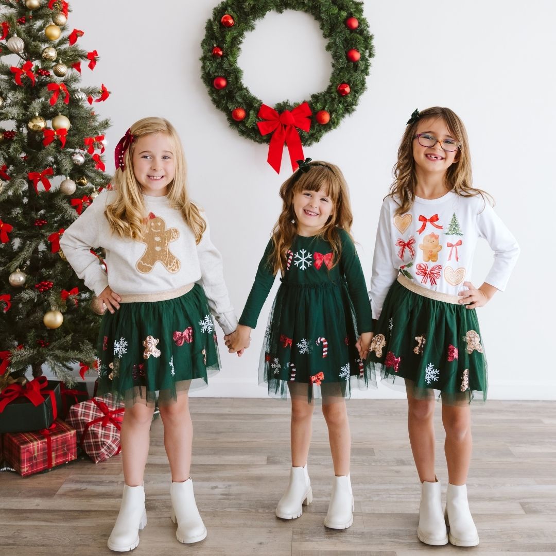 Sweet Wink Long Sleeve Shirt - Gingerbread Cutie Christmas
