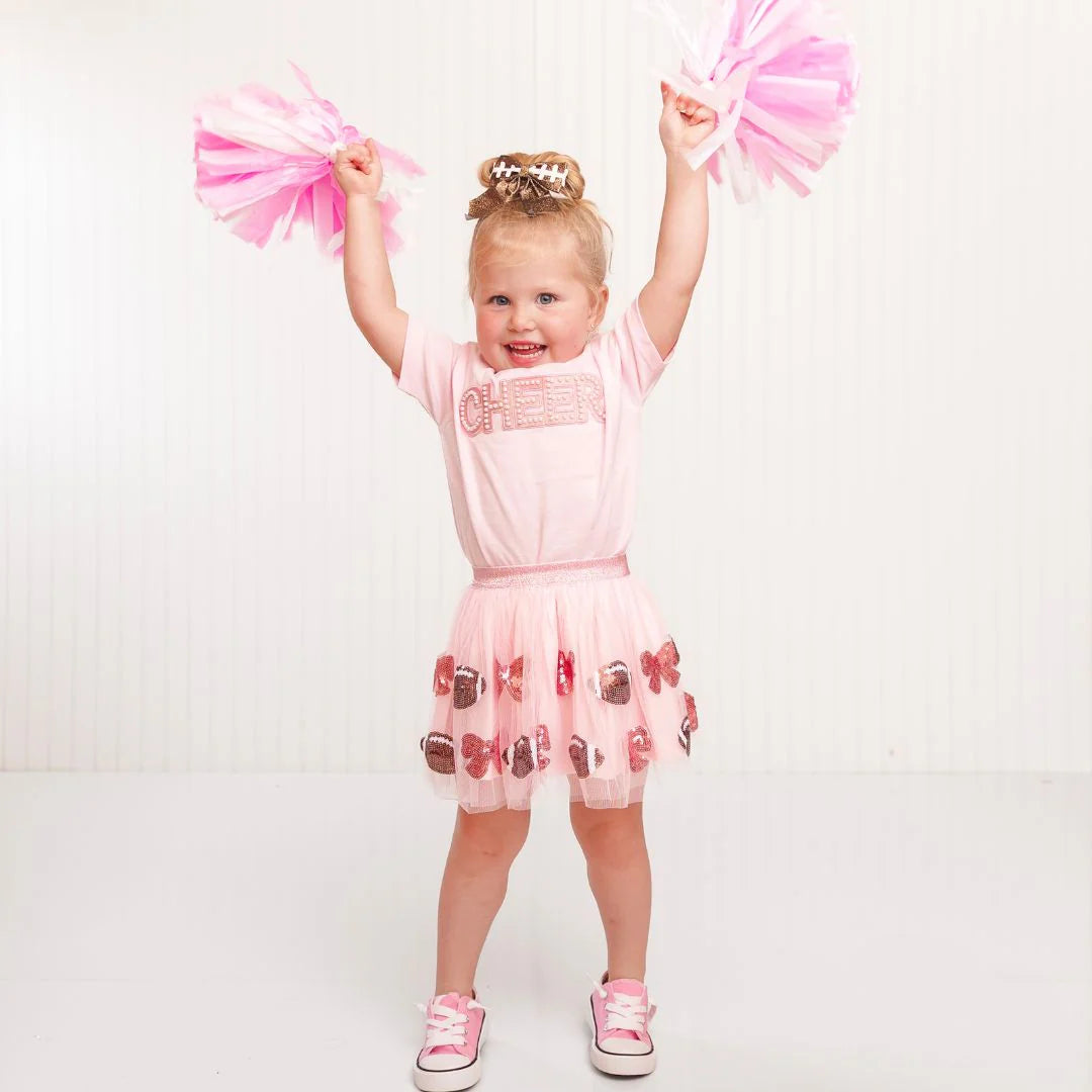 Sweet Wink Hair Clip - Football Bow Clip