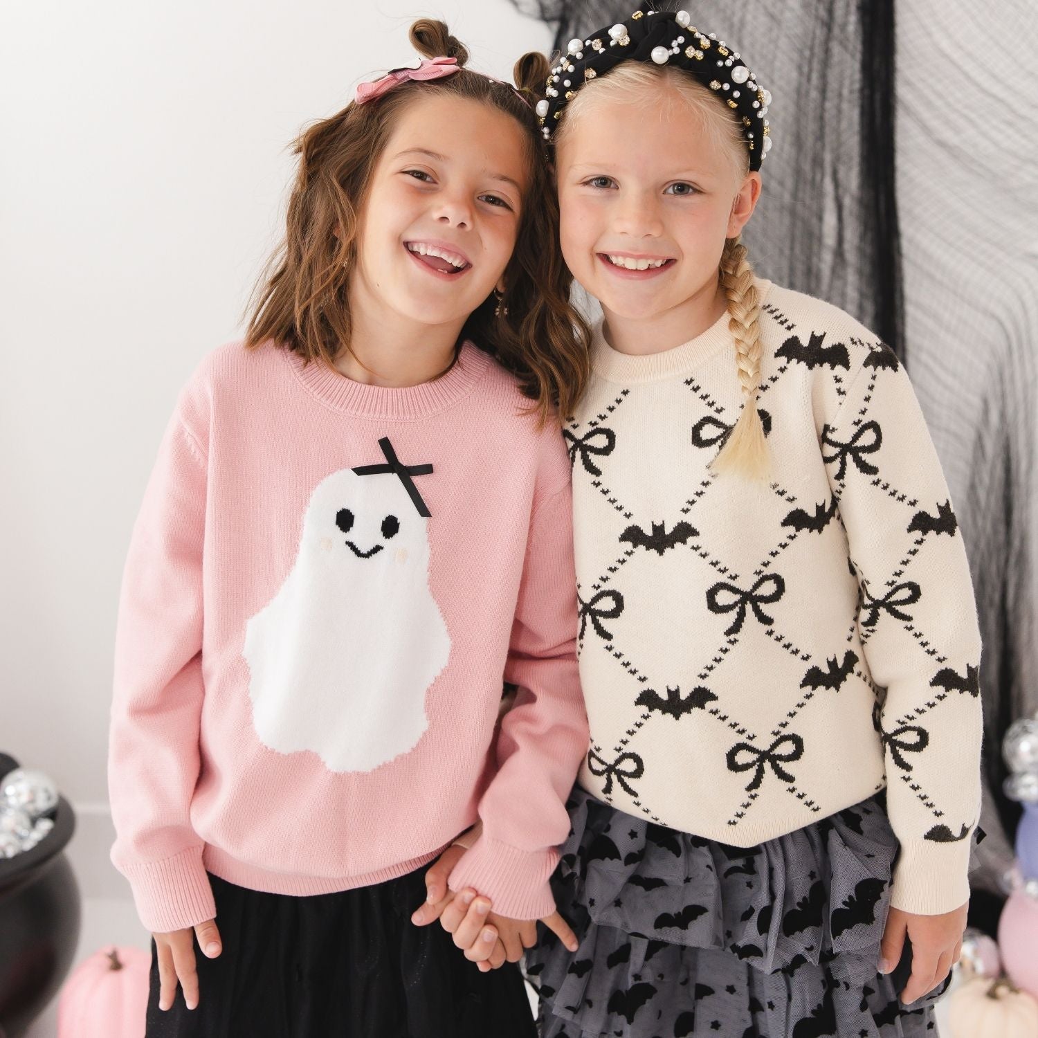 Sweet Wink Sweater - Bat Trellis Halloween