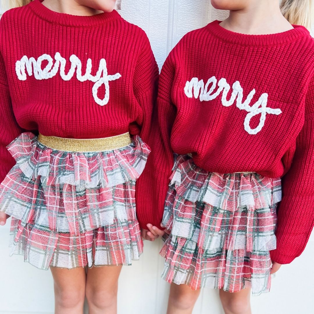 Sweet Wink Tiered Tutu - Christmas Plaid