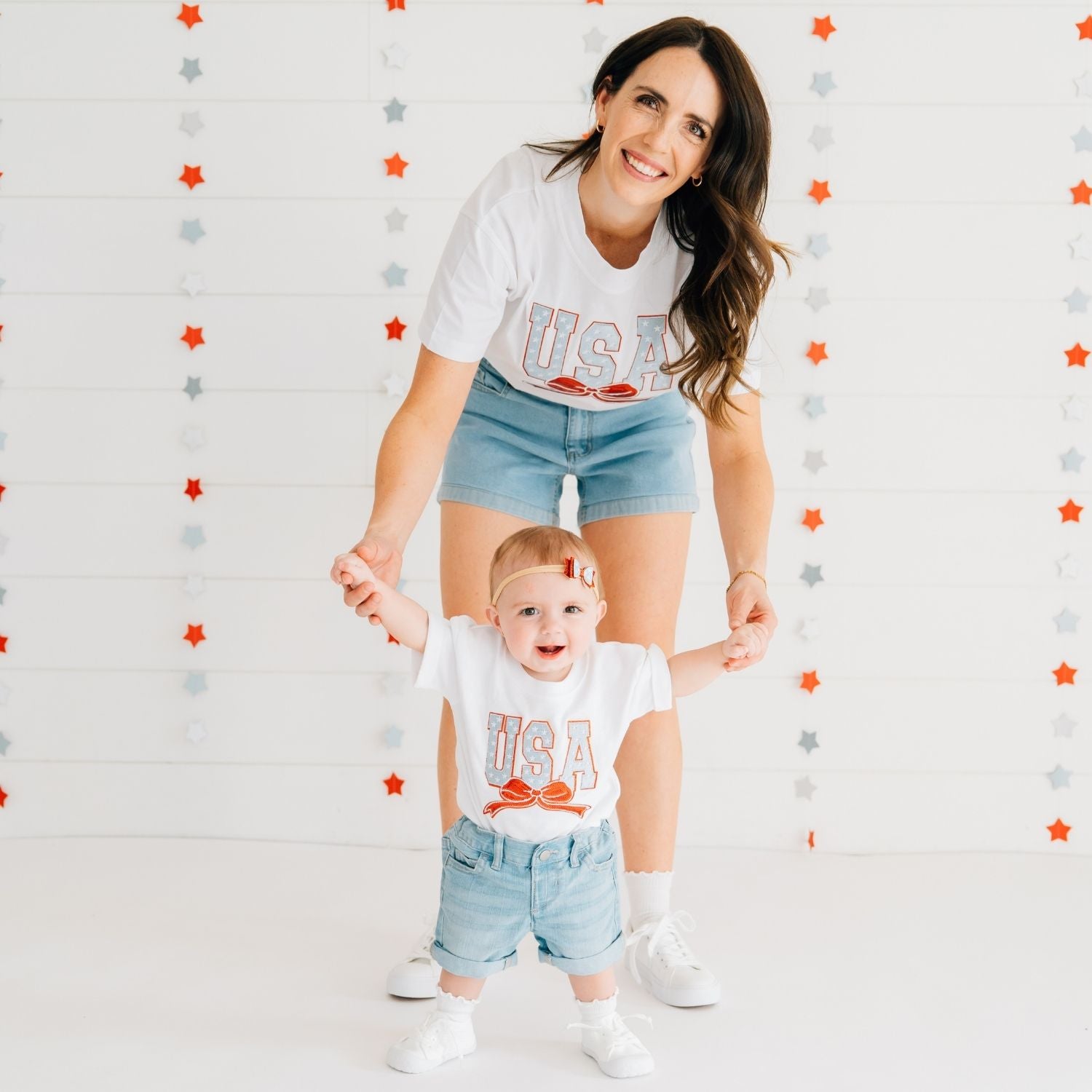 Sweet Wink Shirt - USA Stars & Bow Patch