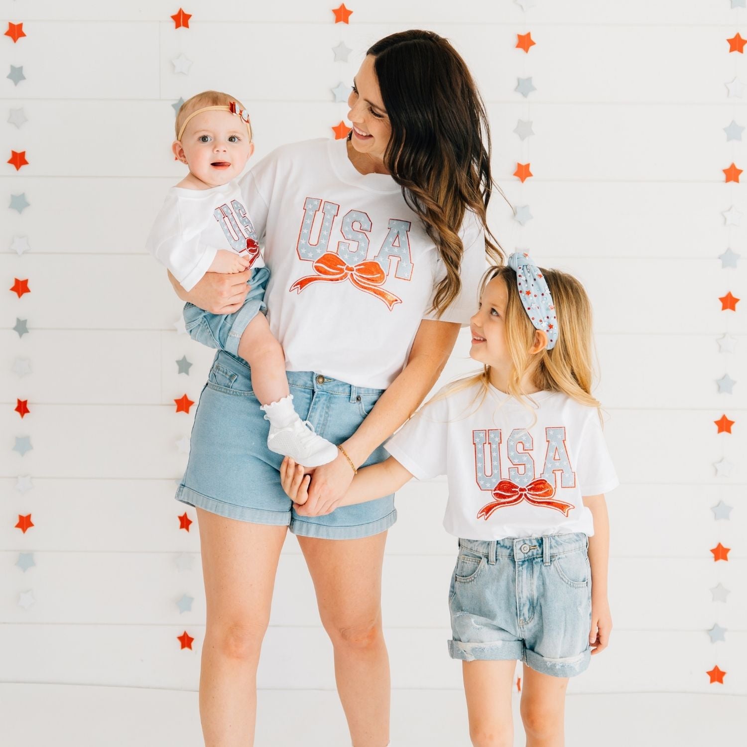 Sweet Wink Shirt - USA Stars & Bow Patch