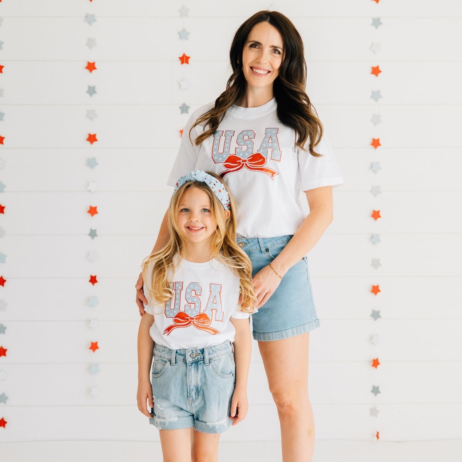 Sweet Wink Shirt - USA Stars & Bow Patch