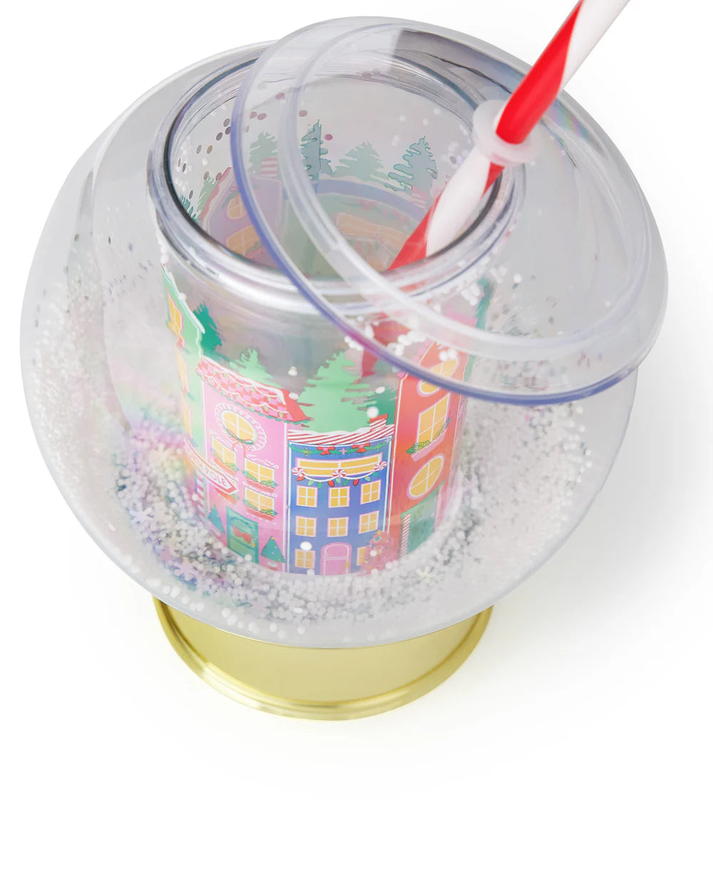 Holiday Village Snow Globe Sipper