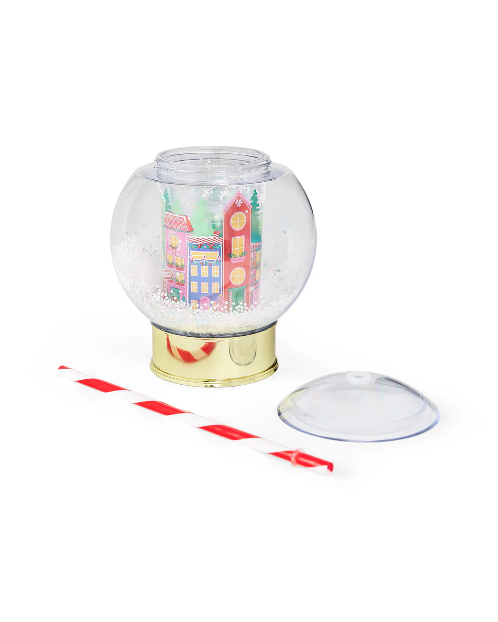 Holiday Village Snow Globe Sipper