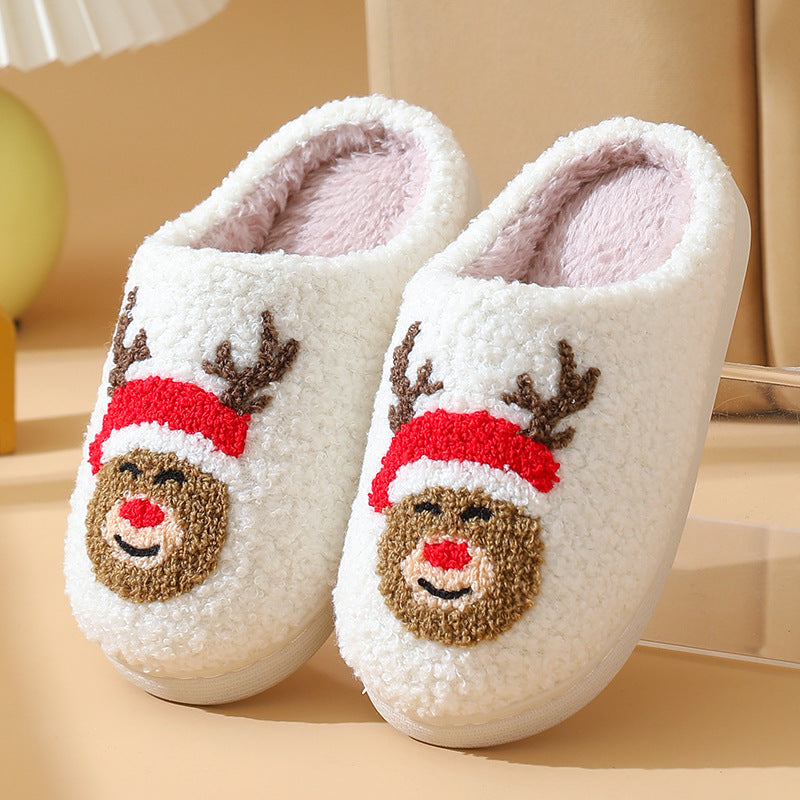 Girl's Plush Slippers - Reindeer