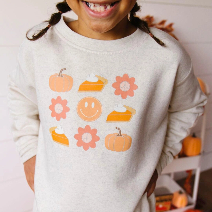 Sweet Wink Sweatshirt - Pumpkin Pie Smiley (Final Sale)