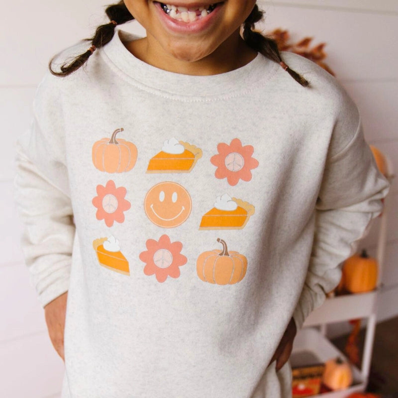 Sweet Wink Sweatshirt - Pumpkin Pie Smiley