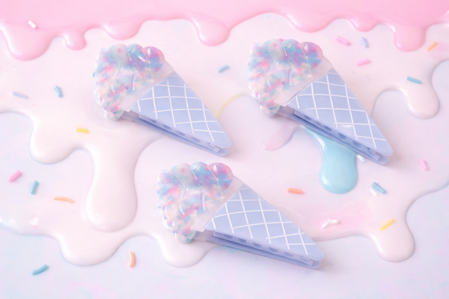 Ice Cream Cone Claw Clip