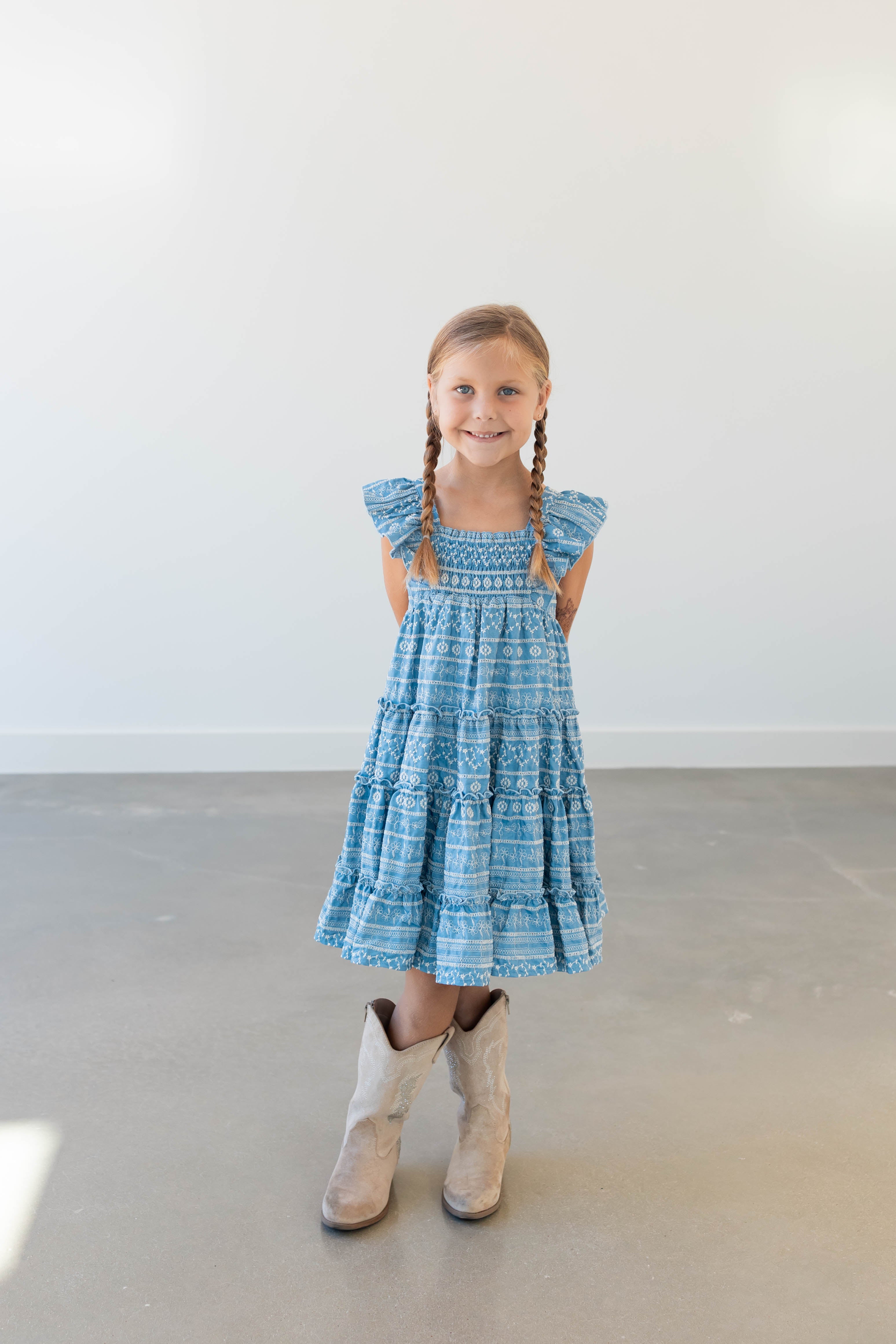Embroidered Eyelet Dress - Prairie Rose