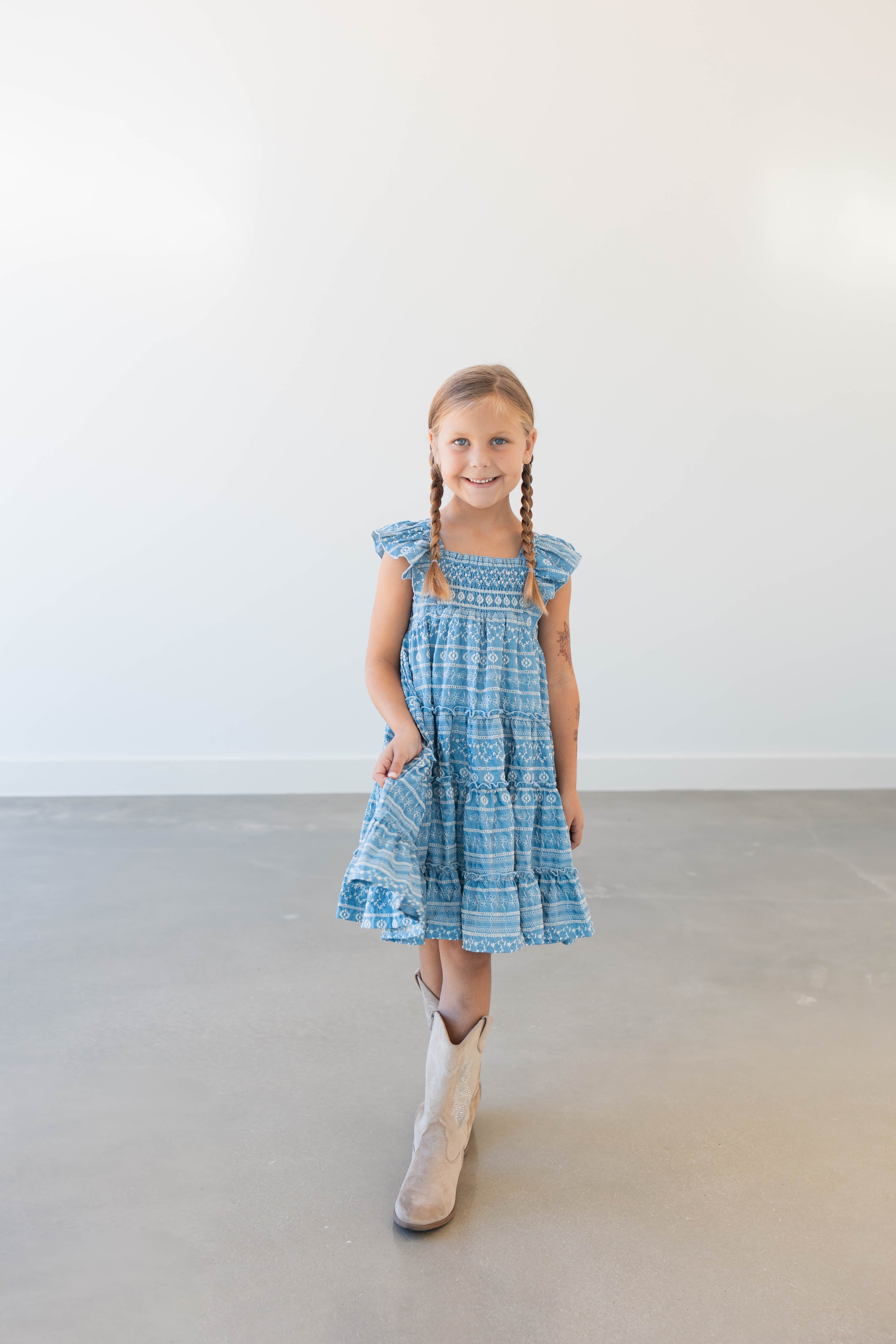 Embroidered Eyelet Dress - Prairie Rose