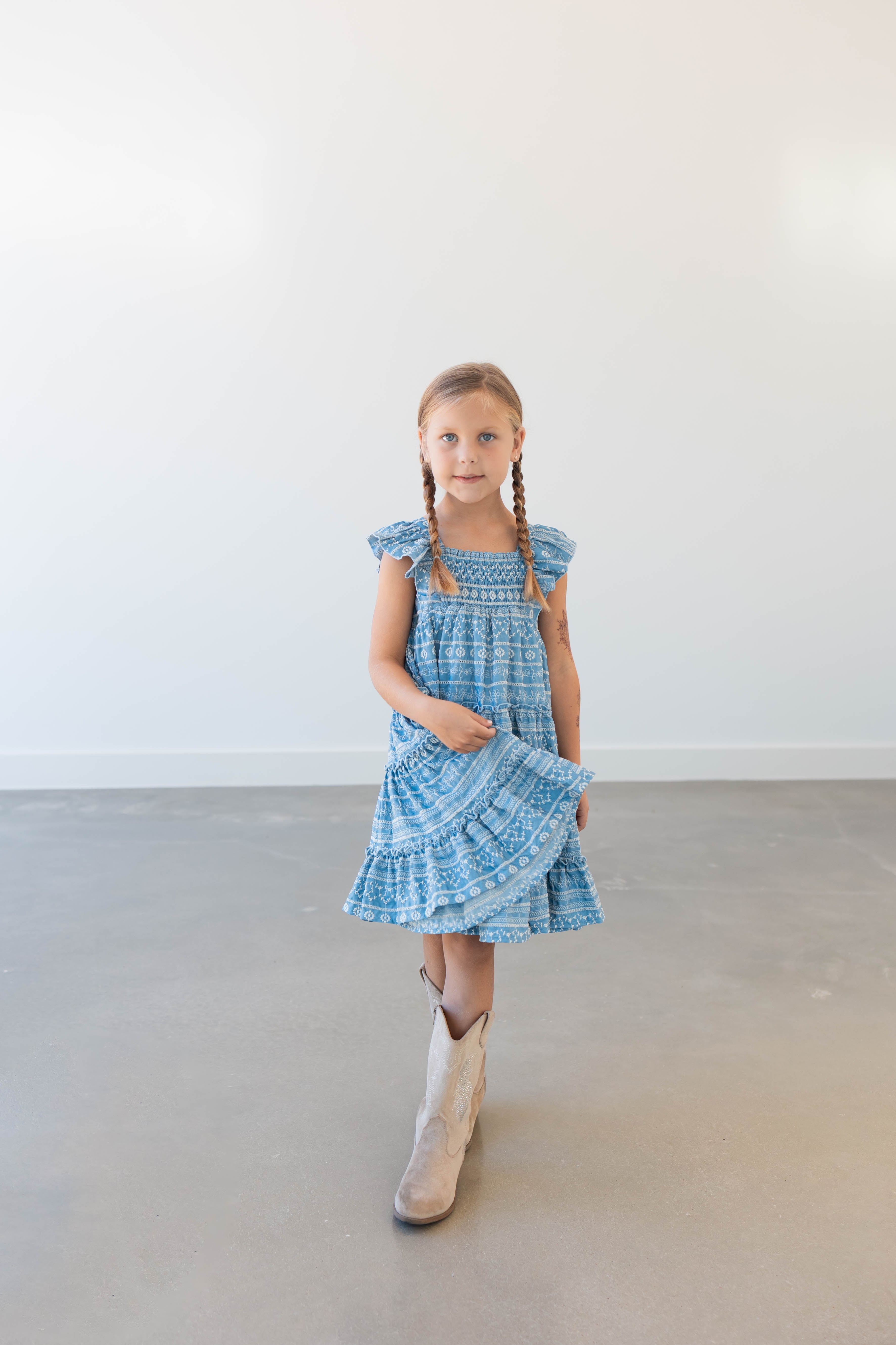 Embroidered Eyelet Dress - Prairie Rose