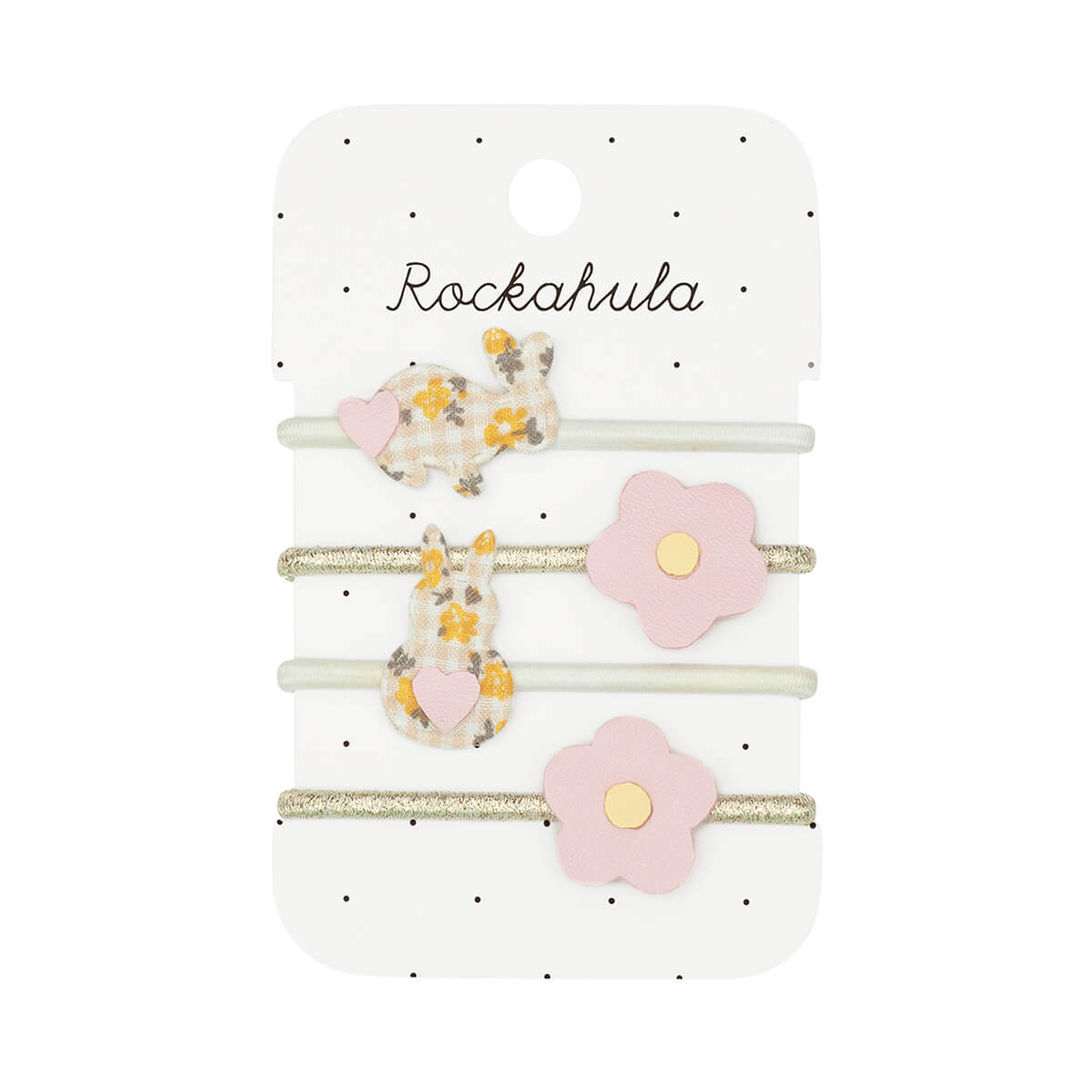 Ditsy Hoppy Bunny Ponytail Holders