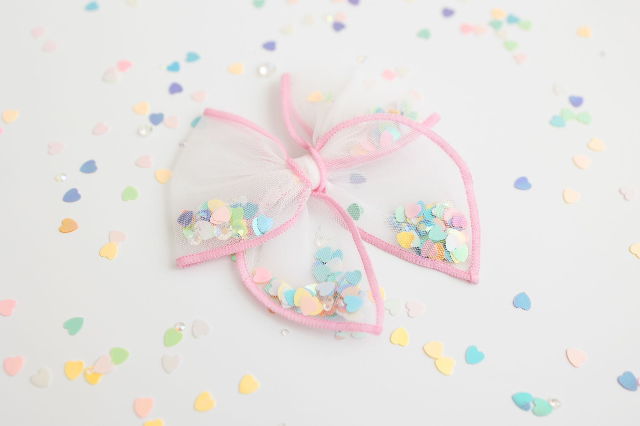 Mesh Shaker Bow - Pastel Pop - Small