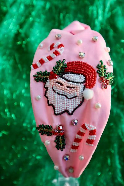 Beaded Headband - Santa Baby