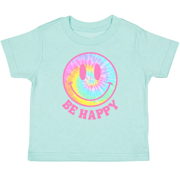 Sweet Wink Be Happy Short Sleeve Shirt - Aqua