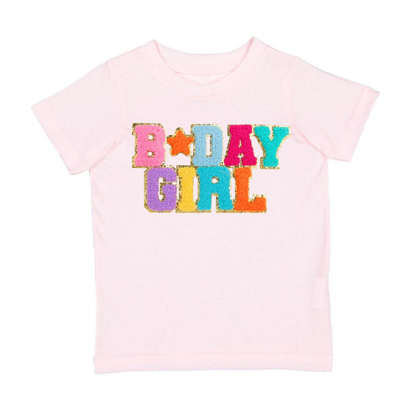 Sweet Wink Birthday Girl Patch T-Shirt - Pink