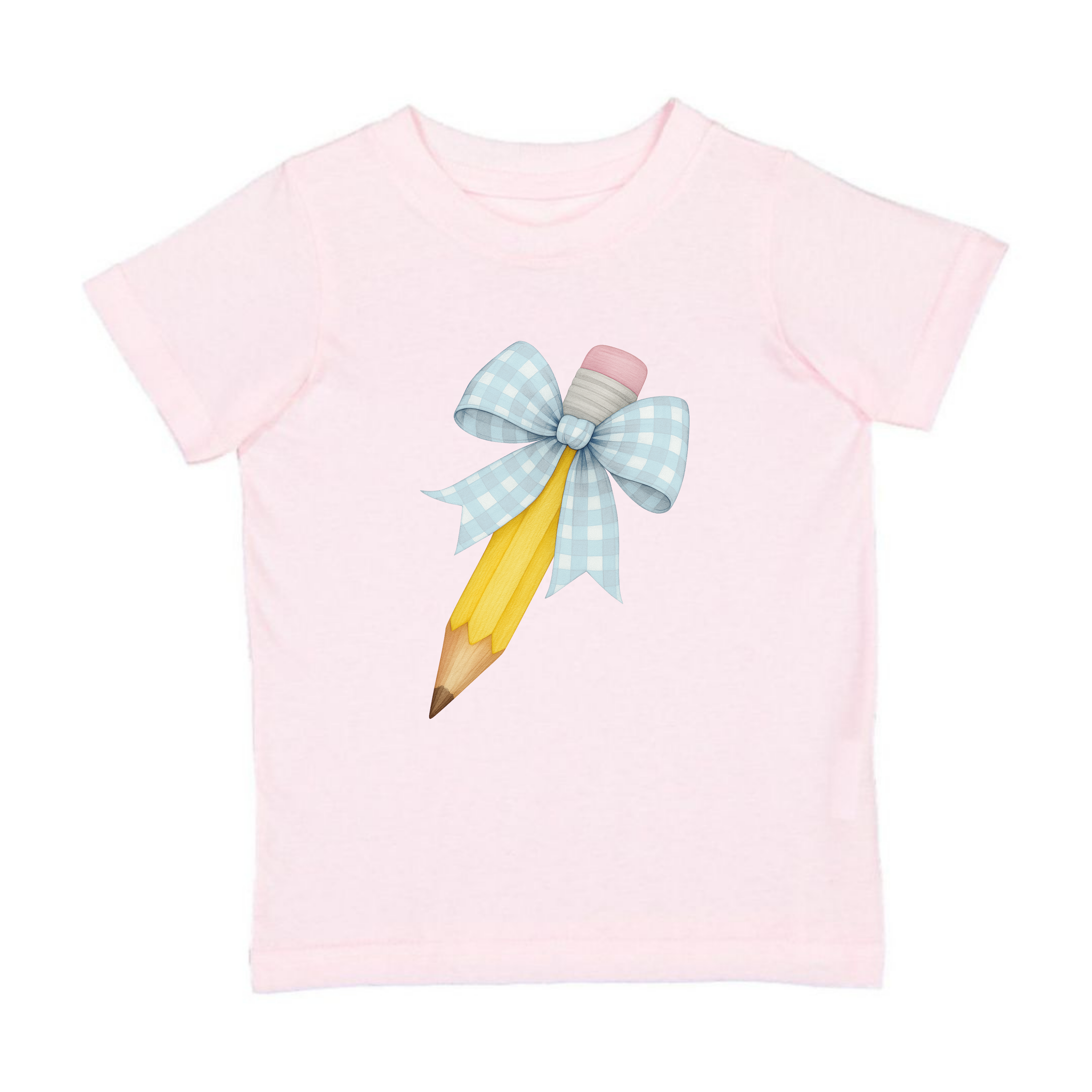 Sweet Wink Shirt - Blue Plaid Pencil Bow