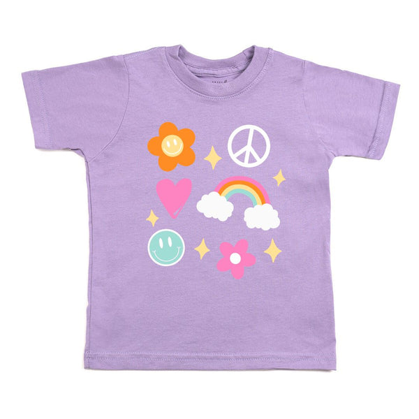 sweet Wink Happy Doodle Shirt - Lavender
